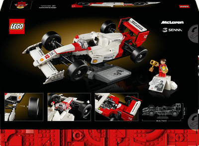 LEGO Icons McLaren MP4/4 & Ayrton Senna F1 Race Car Model kit for Adults - Gift for Father's Day - incl. a Race Driver Minifigure - Home or Office Desk Décor - 10330