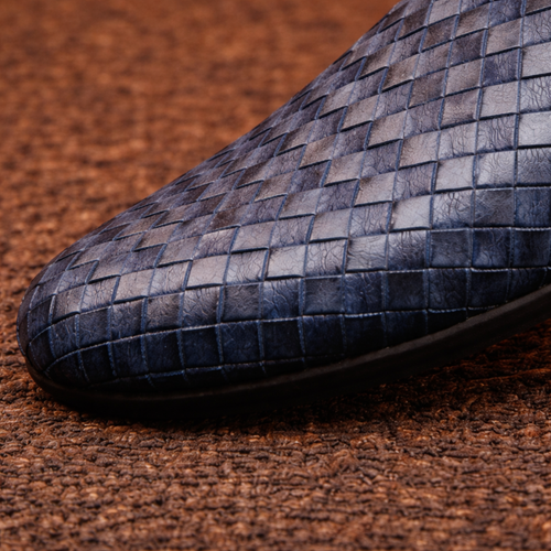 Mocassins Modernes en Cuir Tressé