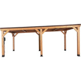Backyard Discovery Kingsport 20′ x 20′ Cedar Wood Carport with Steel Roof
