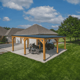 Backyard Discovery Kingsport 20′ x 20′ Cedar Wood Carport with Steel Roof