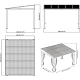 Sojag 500-9165470 10 x 12 ft. Portland No. 53 Wall Gazebo Steel Roof