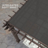 14×12 Ashford Traditional Steel Pergola With Sail Shade Soft Canopy