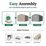 Home shed Little Cottage Co Value Gable Wood Shed Kit Blaze 32 In.