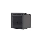 Suncast Modernist 7 ft. x 7 ft. Resin Vertical Pent Storage Shed with Floor Kit