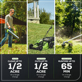 Greenworks 80V 21″ Cordless Battery Brushless Self-Propelled Mower 3pc Combo Kit