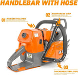 NEO-TEC Chainsaw NS892V 92CC Gas Chain Saw Fit 24/28/36/42 Inch Bar, For Big Wood Cutting, All Parts Fit MS660 066 G660 Chainsaws Without Bar