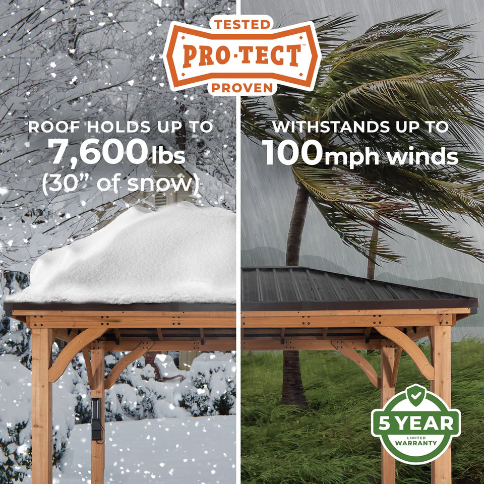 Backyard Discovery Cordova 14×10 Cedar Gazebo