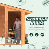 AECOJOY 20′ × 12.5′ Outdoor Wooden Gazebo with Storage Room