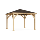 Yardistry Meridian 12×12 Cedar Gazebo with Aluminum Roof