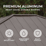 Yardistry Meridian 12×12 Cedar Gazebo with Aluminum Roof
