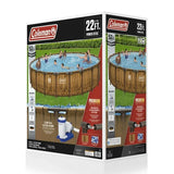 Coleman Power Steel 22 ft. x 52 in. Round Metal Frame Above Ground Pool Set