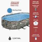 Coleman Power Steel 16′ x 10′ x 42″ Oval Above Ground Pool Set