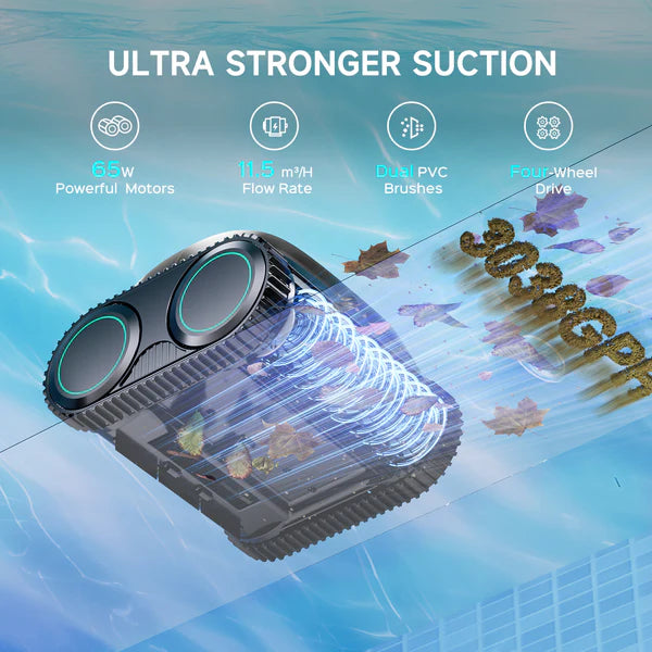 WYBOT C1 Cordless Robotic Pool Cleaner with Triple Motor, Wall Climbing, and Self-Parking