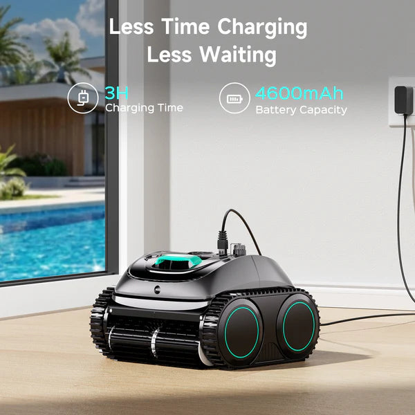 WYBOT C1 Cordless Robotic Pool Cleaner with Triple Motor, Wall Climbing, and Self-Parking