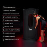 The Pod Company Sauna Pod 2.0 Portable 185°F Dry Heat Sauna with Natural Cotton and Red Light