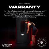 The Pod Company Sauna Pod 2.0 Portable 185°F Dry Heat Sauna with Natural Cotton and Red Light