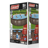 Coleman Power Steel 18 ft. x 48 in. Round Metal Frame Above Ground Pool Set