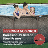 Coleman Power Steel 18 ft. x 48 in. Round Metal Frame Above Ground Pool Set