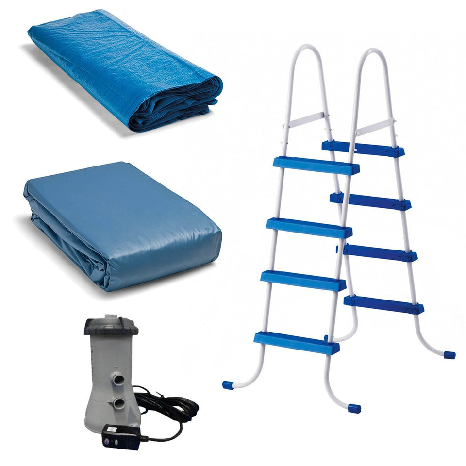 Intex 15ft x 48in Easy Swimming Pool Kit w/ 1000 GPH GFCI Filter Pump 26167EH