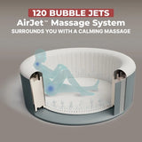 Coleman SaluSpa Bahamas AirJet 2-4 Person Circle Inflatable Hot Tub with Pump #P08411