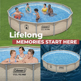 Coleman Steel Pro Max 14′ x 33″ Round Metal Frame Above Ground Pool Set
