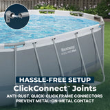 Bestway Steel Pro MAX 14 ft x 8 ft 2 in x 39.5 In, Oval Above Ground Pool Set, Outdoor Frame Swimming Pool