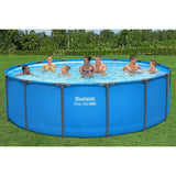 Bestway Steel Pro MAX 15′ x 48″ Round Above Ground Swimming Pool & Pool Ladder
