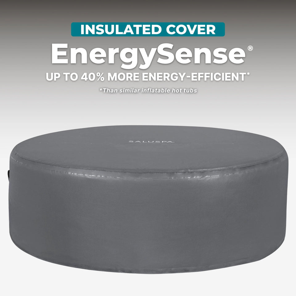 Bestway SaluSpa Hollywood Luxe 4-6 Person Inflatable Hot Tub, Round Energy-Efficient Spa, 77″ x 26″