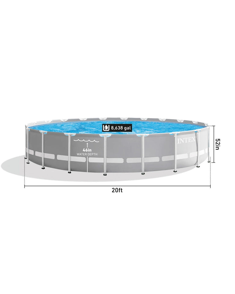 Intex Prism Frame™ 20′ x 52″ Above Ground Pool Set