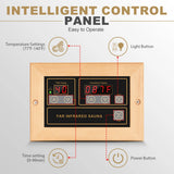 HomeMiYN Far Infrared Wood Sauna Box ,traditional Sauna Room Indoor Home Spa Low-emf Dry Saunas Single Person Spa Canada Hemlock,nature