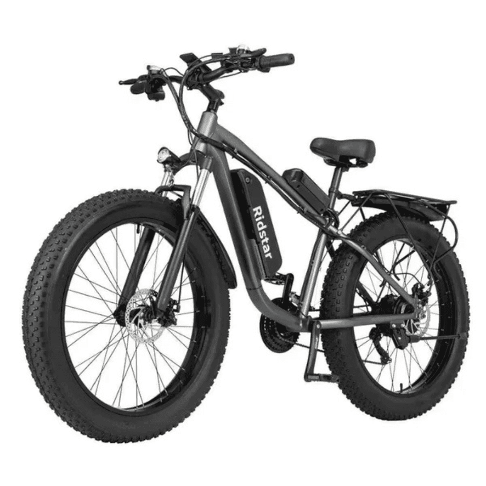 Ridstar E26 PRO Electric Bike 48V 23Ah Battery 1000W*2 Dual Motors 26*4.0inches Tires 50-75KM Max Mileage 15