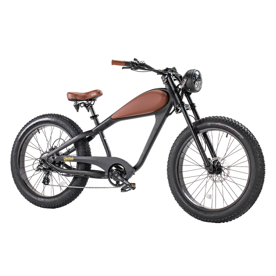  Revi Bikes Cheetah 48V 750W Hub Motor Fat Tire Electric Cruiser Bike