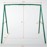 440lbs Extra Large Metal Swing Frame with 5 Hanging Hooks, Heavy Duty A-Frame Swing Stand