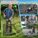 IToolMax 3 In 1 Cordless Grass Trimmer, Weed Eater and Edger