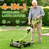 IToolMax 12-Inch Electric Weed Wacker & Eater with Detachable 4-Wheel Base