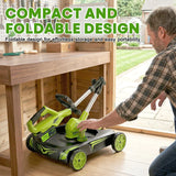 IToolMax 12-Inch Electric Weed Wacker & Eater with Detachable 4-Wheel Base