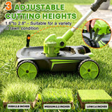 IToolMax 12-Inch Electric Weed Wacker & Eater with Detachable 4-Wheel Base