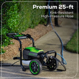 Greenworks 3000-PSI 2.0-GPM Cold Water Electric Pressure washer with 5 Spray Tips