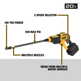 DEWALT 20V MAX* 550 psi Cordless Power Cleaner Bare Tool