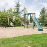 Lifetime Powder Coated Steel Swing Set with 4 Swing(s) , 1 Slide(s)