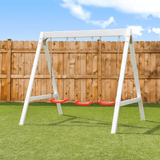 Sports power Vinyl-Covered Wood Swing Set – Classic & Durable for Outdoor Fun
