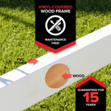 Sports power Vinyl-Covered Wood Swing Set – Classic & Durable for Outdoor Fun