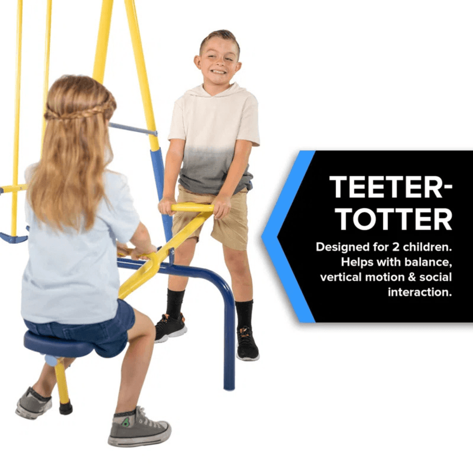 Sportspower Super 10 Metal Swing Set with Lifetime Warranty on Blow Molded Slide
