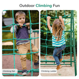 Swing Sets with Saucer Swing,Belt Swing,Trapeze Bar,Climbing Rope,Climbing Ladder