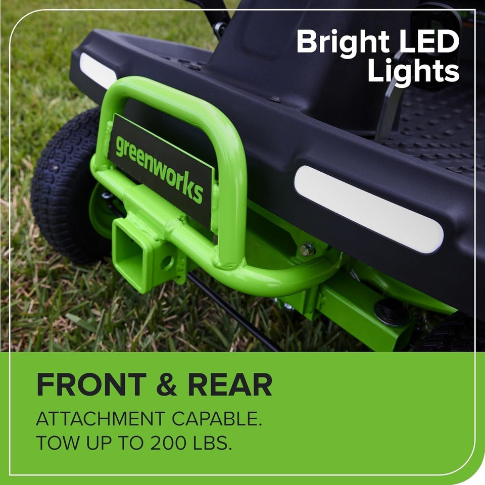 Greenworks 60V 30” CrossoverT Riding Lawn Tractor with 8.0 Ah