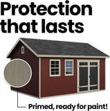 Handy Home Products Scarsdale 12×16 Do-it-Yourself Wooden Storage Shed with Floor