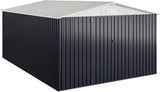 Patiowell 10 ft. W x 12 ft. D Size Upgrade Metal Storage Shed (119 sq. ft.)