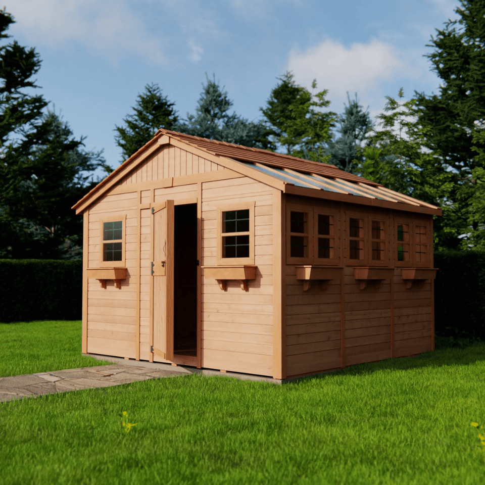 Cedar Sunshed Garden Shed | 12×12