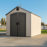 Lifetime 8 Ft. x 10 Ft. High-Density Polyethylene (Plastic) Outdoor Storage Shed with Steel-Reinforced Construction