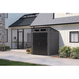 Suncast 6-Feet x 4-Feet Modernist Lean-to Resin Storage Shed (Floor Included) in Gray | BMS6583T